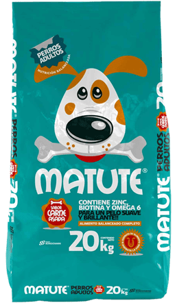 Bolsa de alimento balanceado para perros marca Matute